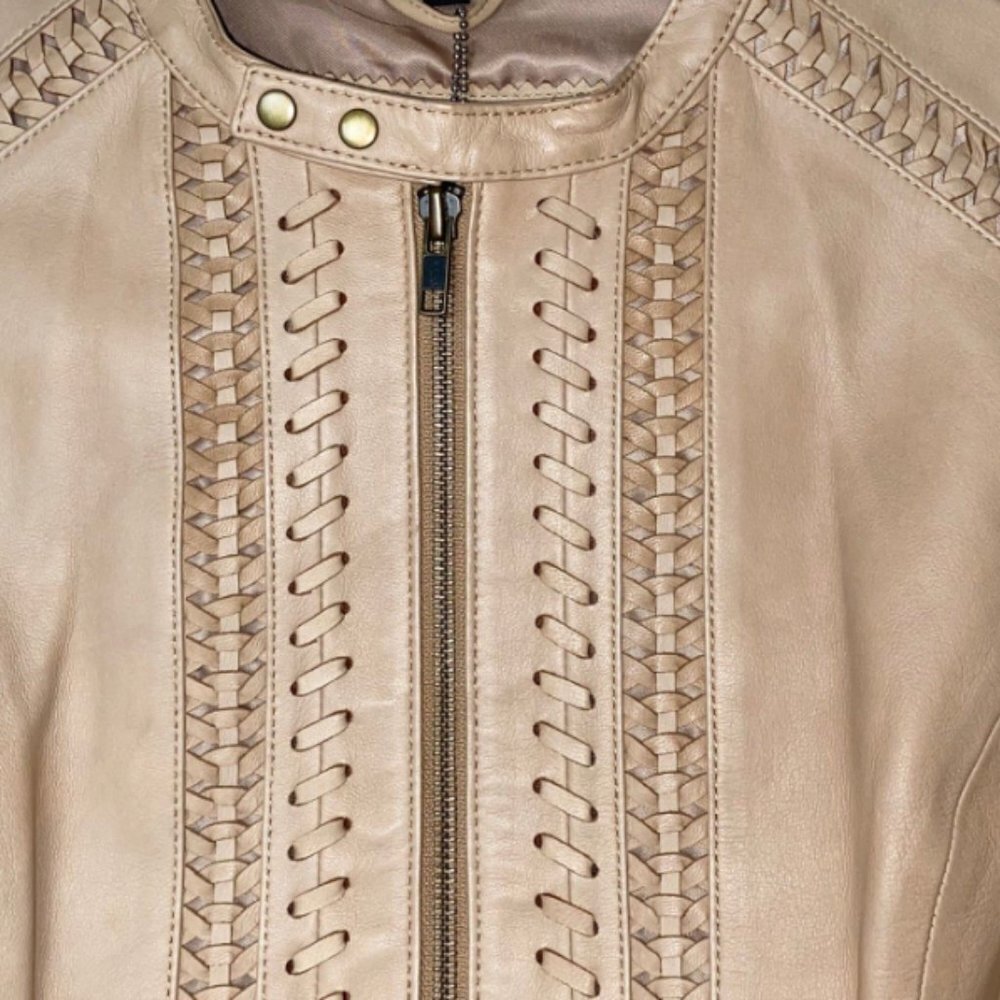 Rare Women's Authentic Harley Davidson Tan leather Jacket Small NWT​​​​​​​​ - Picture 4 of 8